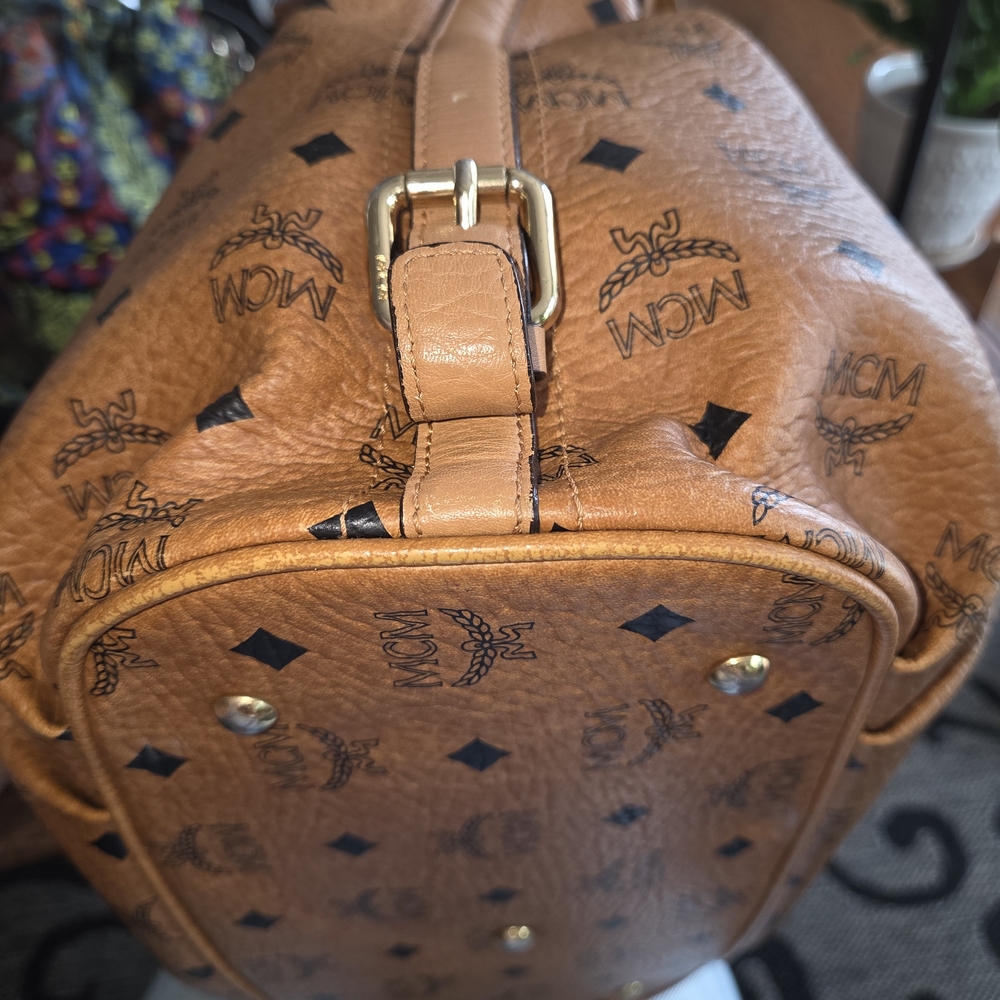 MCM Cognac Visetos Hobo Shoulder Bag - Picture 3 of 7